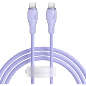 CABLU alimentare si date Baseus Pudding, Fast Charging Data Cable pt. smartphone, USB Type-C la USB Type-C 100W, 1.5m, violet 