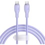 CABLU alimentare si date Baseus Pudding, Fast Charging Data Cable pt. smartphone, USB Type-C la USB Type-C 100W, 1.5m, violet 
