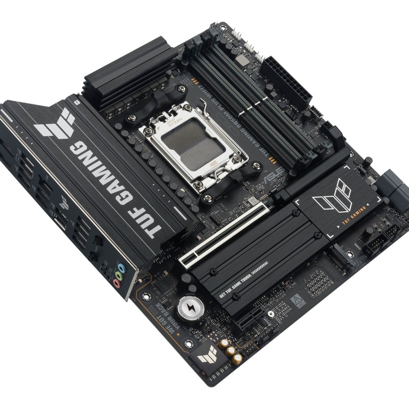 ASUS TUF GAMING B850M-PLUS WIFI7 AM5 4xDDR5 mATX Pciex5 DP HDMI USB MB 