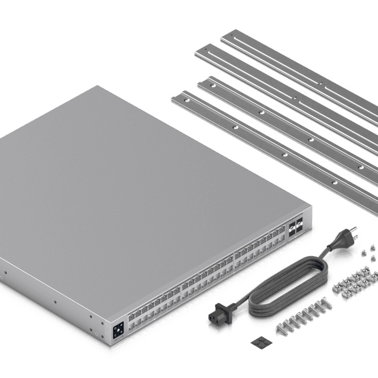 Ubiquiti Layer 3 Etherlighting USW-Pro-XG-48-PoE-EU  (32) 10 GbE, (16) 2.5 GbE PoE, and (4) 25G SFP28 ports 