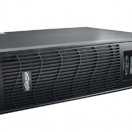UPS GEMBIRD Line Int. cu sin. pura, cu management, Rack 3U, LCD, 3000VA/2400W, AVR, 1x Schuko + 6x IEC, baterie 4x 12V/9Ah, incarcare pana la 12h, USB, 2x RJ11, slot SNMP, ext. bat., 
