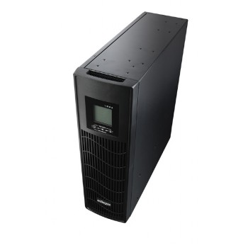 UPS GEMBIRD Line Int. cu sin. pura, cu management, Rack 3U, LCD, 3000VA/2400W, AVR, 1x Schuko + 6x IEC, baterie 4x 12V/9Ah, incarcare pana la 12h, USB, 2x RJ11, slot SNMP, ext. bat., 