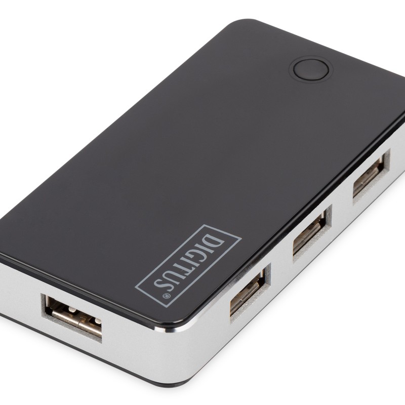 Digitus 7-Port USB 2.0 Hub Active/bk 