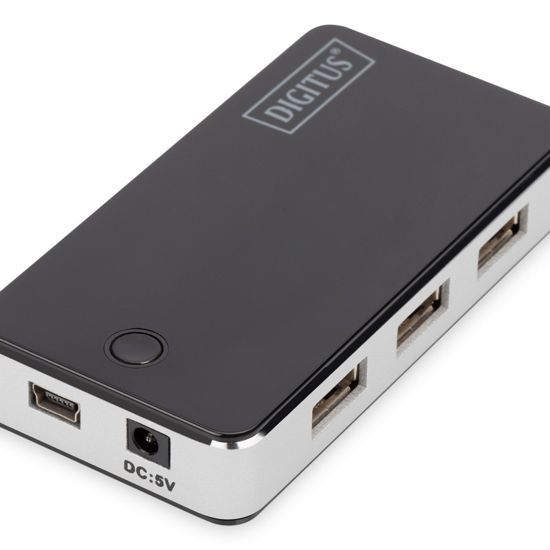 Digitus 7-Port USB 2.0 Hub Active/bk 