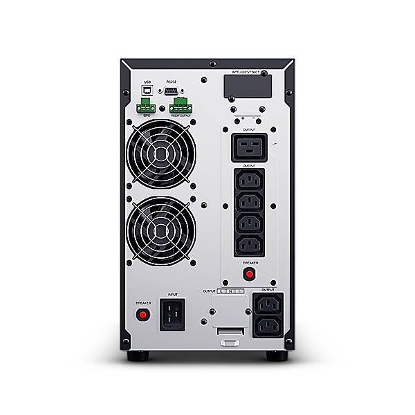 UPS CYBER POWER Online dubla conversie cu sin. pura, cu management, Tower, LCD, 3000VA/2700W, 7x IEC, baterie 6x 12V/9Ah, incarcare pana la 4h, USB, RS232, slot SNMP, APFC, LCD col, EPO, tehn. GreenP, 