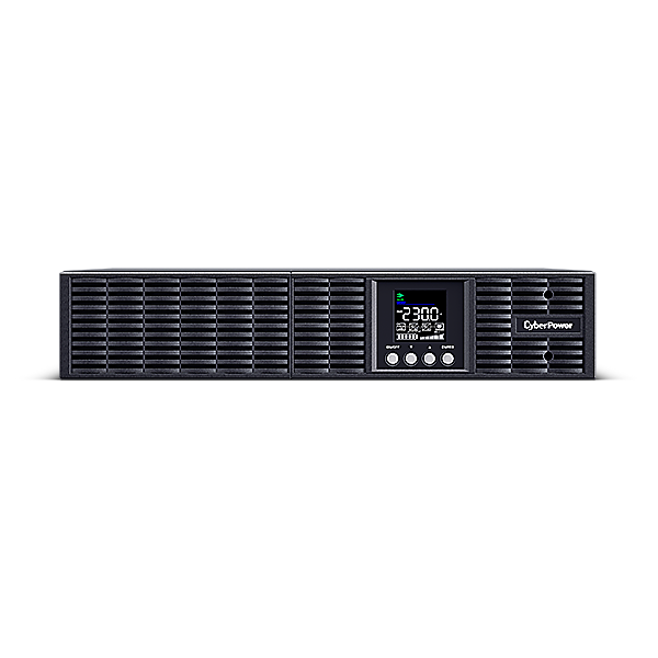 UPS CYBER POWER Online dubla conversie cu sin. pura, cu management, Rack 2U, LCD, 2000VA/1800W, 8x IEC, baterie 4x 12V/9Ah, incarcare pana la 4h, USB, 2x RJ45, RS232, slot SNMP, APFC, LCD col, EPO, tehn. GreenP, 