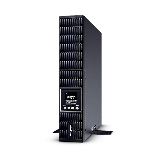 UPS CYBER POWER Online dubla conversie cu sin. pura, cu management, Rack 2U, LCD, 2000VA/1800W, 8x IEC, baterie 4x 12V/9Ah, incarcare pana la 4h, USB, 2x RJ45, RS232, slot SNMP, APFC, LCD col, EPO, tehn. GreenP, 