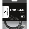 CABLU USB GEMBIRD pt. imprimanta, USB 2.0 (T) la USB 2.0 Type-B (T), 1.8m, conectori auriti, black, 