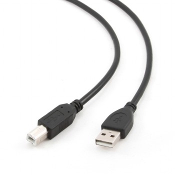 CABLU USB GEMBIRD pt. imprimanta, USB 2.0 (T) la USB 2.0 Type-B (T), 1.8m, conectori auriti, black, 