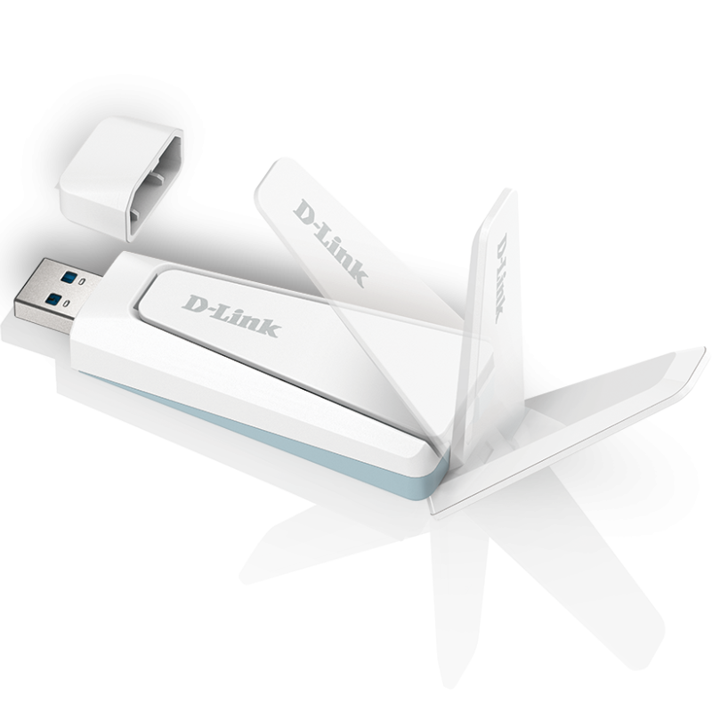 ADAPTOR RETEA D-LINK AX1800 Wi-Fi 6, extern wireless 2.4 GHz | 5 GHz, USB 3.0, port, 1800 Mbps, 1 x antena externa, 