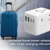ADAPTOR GEMBIRD, universal, conectori: US/UK/EU/AU, 2x USB Type-C PD 70W, 2x USB-A 15W, siguranta 10A, max. 2500W, alb, 
