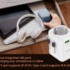 ADAPTOR GEMBIRD, universal, EU la conectori: US/UK/CN/AU, cu impamantare, 1x Schuko, 1x USB Type-C PD 20W, 1x USB-A QC 18W, siguranta 10A, max. 2500W, alb, 