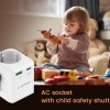 ADAPTOR GEMBIRD, universal, EU la conectori: US/UK/CN/AU, cu impamantare, 1x Schuko, 1x USB Type-C PD 20W, 1x USB-A QC 18W, siguranta 10A, max. 2500W, alb, 