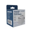 ADAPTOR GEMBIRD, universal, EU la conectori: US/UK/CN/AU, cu impamantare, 1x Schuko, 1x USB Type-C PD 20W, 1x USB-A QC 18W, siguranta 10A, max. 2500W, alb, 