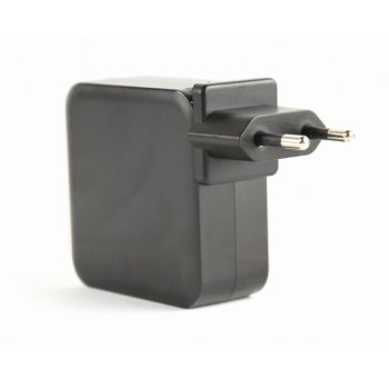 ALIMENTATOR Notebook Universal AC-DC, GEMBIRD, 60W - tensiuni 5V-20V DC la 4.5 A max, 1x USB-A + 1x USB Type-C, conectori M4/M5/M6/M7/M8/M12/M19/M20/M21/M28, cablu 1.5m, negru, 