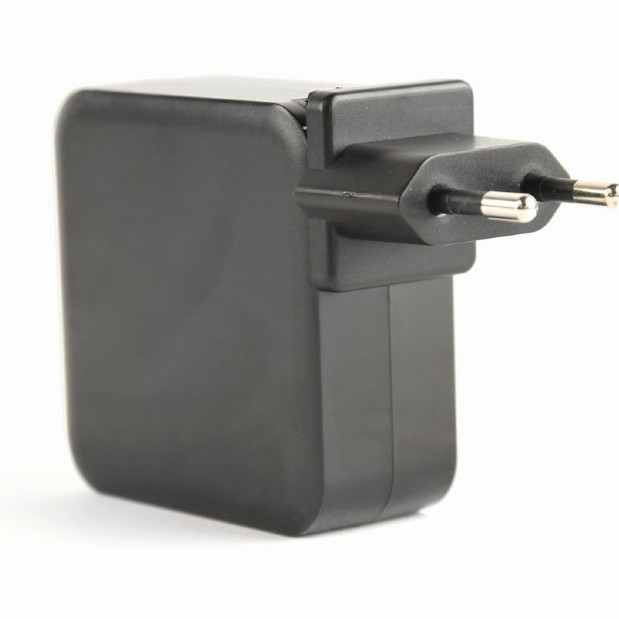 ALIMENTATOR Notebook Universal AC-DC, GEMBIRD, 60W - tensiuni 5V-20V DC la 4.5 A max, 1x USB-A + 1x USB Type-C, conectori M4/M5/M6/M7/M8/M12/M19/M20/M21/M28, cablu 1.5m, negru, 