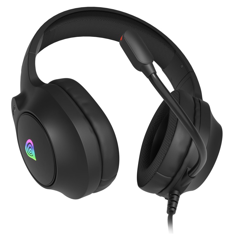 Casti cu fir Genesis Neon 213 RGB negru 