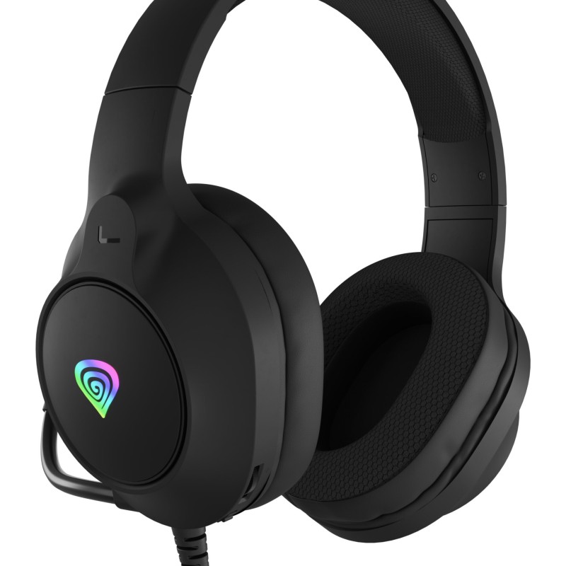 Casti cu fir Genesis Neon 213 RGB negru 