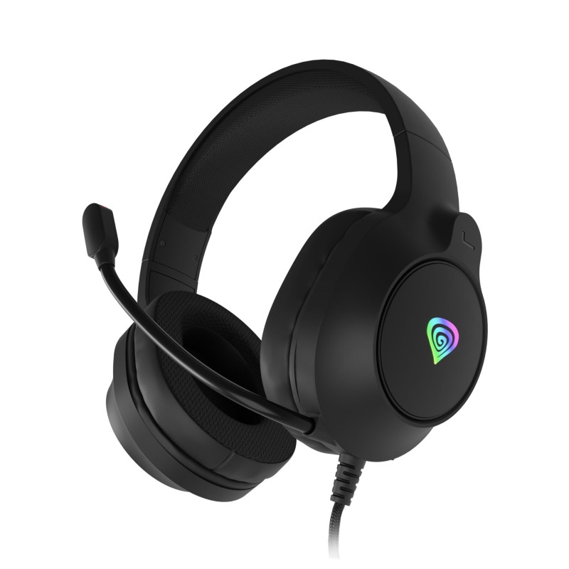 Casti cu fir Genesis Neon 213 RGB negru 