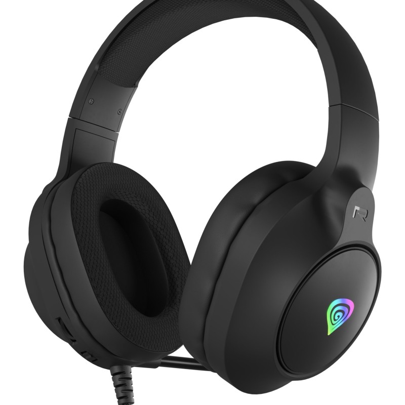 Casti cu fir Genesis Neon 213 RGB negru 