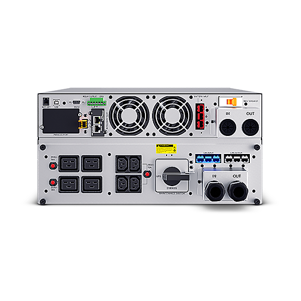 UPS CYBER POWER Online dubla conversie cu sin. pura, cu management, Rack 5U, LCD, 6000VA/6000W, 8x IEC, baterie 20x 12V/9Ah, incarcare pana la 4h, USB, RS232, slot SNMP, APFC, LCD col, EPO, EBM, GreenP, 