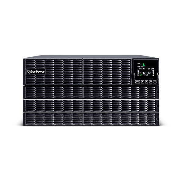 UPS CYBER POWER Online dubla conversie cu sin. pura, cu management, Rack 5U, LCD, 6000VA/6000W, 8x IEC, baterie 20x 12V/9Ah, incarcare pana la 4h, USB, RS232, slot SNMP, APFC, LCD col, EPO, EBM, GreenP, 