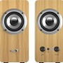 BOXE GENIUS 2.0, RMS: 10W (2 x 5W), bass control, mufa casti, Line-in 3.5mm, pine wood, 