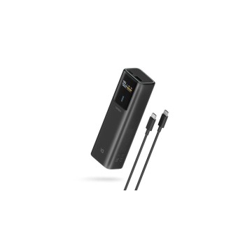 POWER BANK Cuktech P+ Series 1C1A, 10000mAh, 150W, 1 x USB; 1 x USB Type-C, digital display pt. status baterie, negru 
