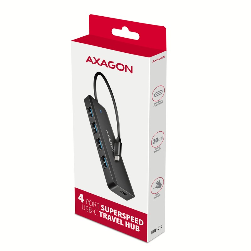 Hub USB AXAGON USB-C 5Gbps TRAVEL  