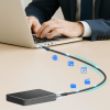 CABLU alimentare si date LOGILINK, pt. smartphone, USB 3.2, USB Gen Type-C (T) la USB Type-C (T), 1m, PD 100W, 4K, LED, 3 x ecranat, 20Gbps, metal, , negru&gri, 