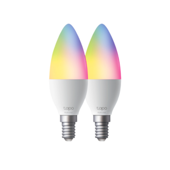 BEC LED wireless TP-LINK, 470lm, 40W, E14, intens reglabila, ctr prin smartph.cu apl.Tapo, ajustare auto a luminii in fct. de mom zilei- diferite culori 
