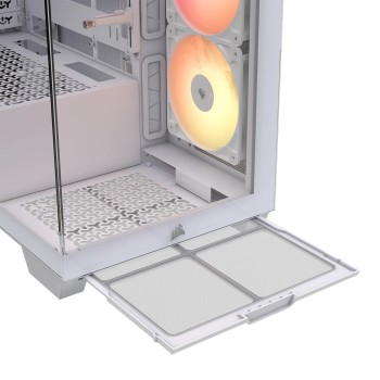 Carcasa Corsair 3500X RS-R ARGB, Mid-Tower, E-ATX, cu 3 ventilatoare incluse RS120-R ARGB, Alb 