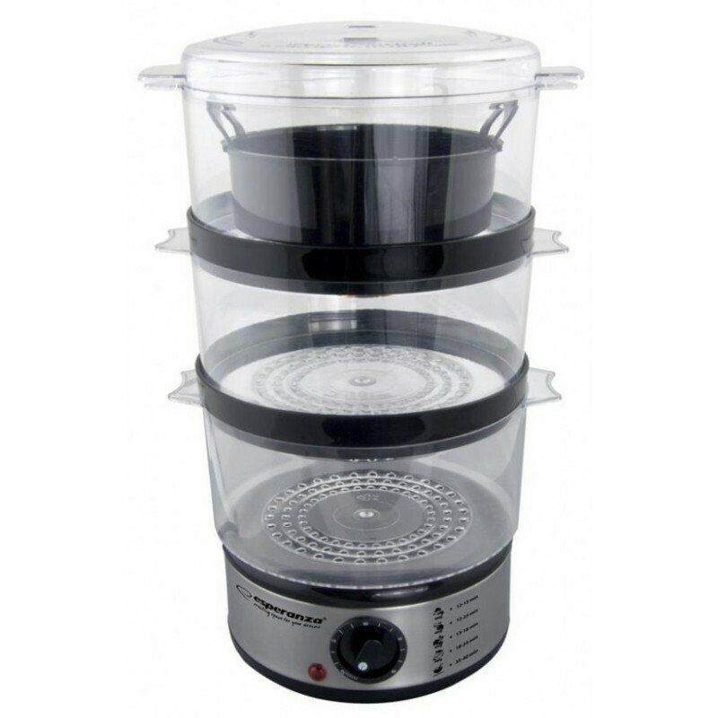 Aparat de gatit cu aburi Esperanza Volcano EKG009 400W 7.5l Negru 