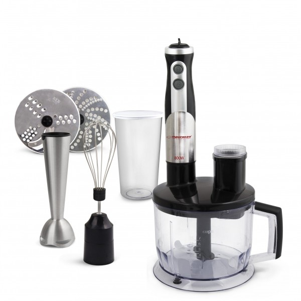 Blender Esperanza Crema EKM004 800W 2 trepte 0.6l Negru-Argintiu 