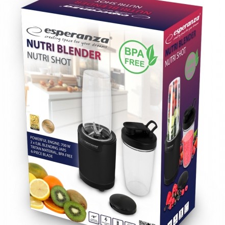 Blender Esperanza Nutri Shot EKM029 700W 6in1 800ml Negru 