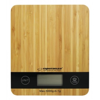 Cantar de bucatarie Esperanza Bamboo EKS005 max. 5kg Maro 