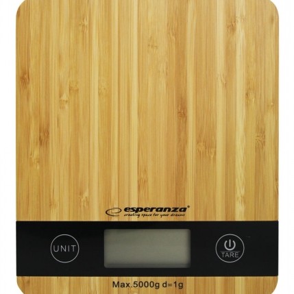 Cantar de bucatarie Esperanza Bamboo EKS005 max. 5kg Maro 