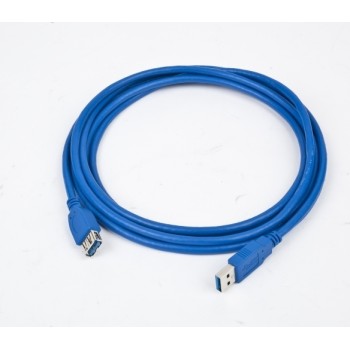 CABLU USB GEMBIRD prelungitor, USB 3.0 (T) la USB 3.0 (M), 1.8m, conectori auriti, albastru 
