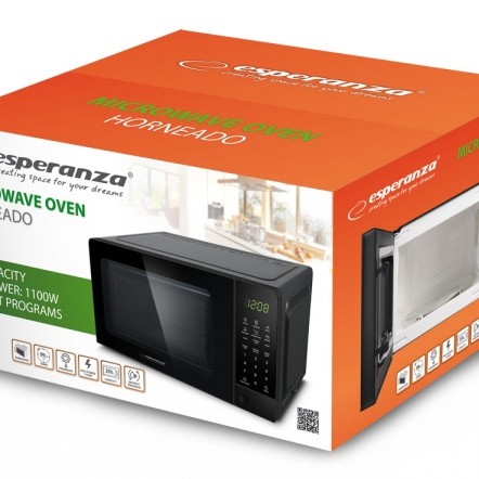 Cuptor cu microunde Esperanza Horneado EKO009 700W 20l Negru 