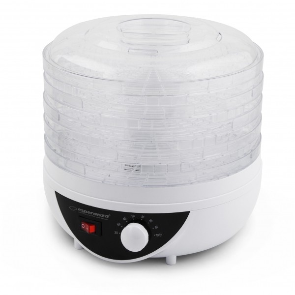 Deshidrator pentru alimente Esperanza Chanterelles EKD002 250W 5 tavi Alb 