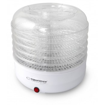 Deshidrator pentru alimente Esperanza Chapignons EKD001 125W 5 tavi Alb 