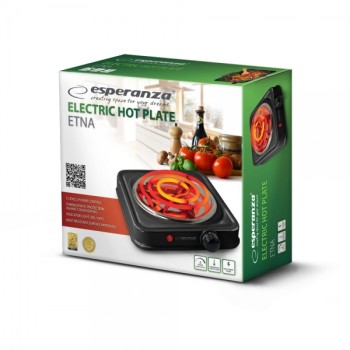 Plita electrica Esperanza Etna EKH012K 1000W 21 cm Negru 