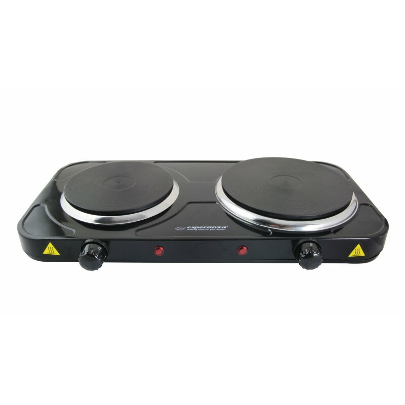 Plita electrica Esperanza Yellowstone EKH014K 1000W 1x18.8cm+1x15.5cm Negru 