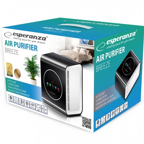 Purificator de aer Esperanza Breeze EHP001 10W Negru 