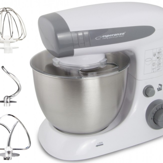 Robot de bucatarie Esperanza EKM024 800W 6 viteze bol 4l Argintiu 