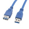 Cablu USB-A M/F 3.0 3 m albastru 
