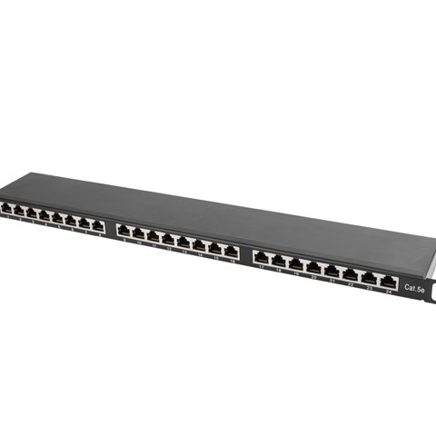 Patch panel 24 port. 0,5U Cat.5e FTP ng 