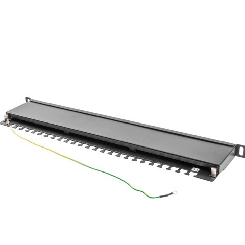 Patch panel 24 port. 0,5U Cat.5e FTP ng 