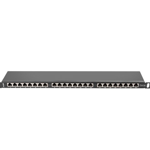 Patch panel 24 port. 0,5U Cat.5e FTP ng 