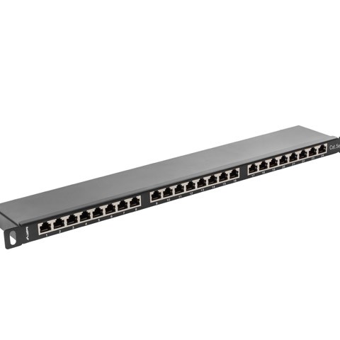 Patch panel 24 port. 0,5U Cat.5e FTP ng 